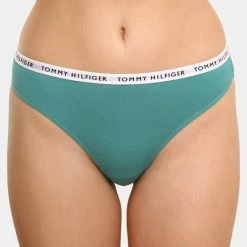 Προώθηση 🎁 Εσώρουχα Tommy 👖 Jeans Strech 3-Pack Γυναικεία Εσώρουχα Cranberry/Aqua/Saltwater Green 👏 -Φτηνός Tommy-jeans Κατάστημα tommy jeans 3p thong 11