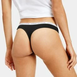 Πολύ καλή προσφορά 😍 Εσώρουχα Tommy 👖 Jeans Strech 3-Pack Γυναικεία Εσώρουχα Black/Black/Black 😉 -Φτηνός Tommy-jeans Κατάστημα tommy jeans 3p thong 17