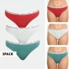 Προώθηση 🎁 Εσώρουχα Tommy 👖 Jeans Strech 3-Pack Γυναικεία Εσώρουχα Cranberry/Aqua/Saltwater Green 👏 -Φτηνός Tommy-jeans Κατάστημα tommy jeans 3p thong 9
