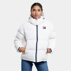 Flash Sale 👍 Μπουφάν Tommy 👖 Jeans Alaska Γυναικείο Puffer Μπουφάν WHITE ⌛ -Φτηνός Tommy-jeans Κατάστημα tommy jeans alaska puffer 22