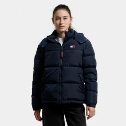 ΧΟΝΔΡΙΚΟ ΕΜΠΟΡΙΟ ✔️ Μπουφάν Tommy 👖 Jeans Alaska Γυναικείο Puffer Μπουφάν TWILIGHT NAVY 🔔