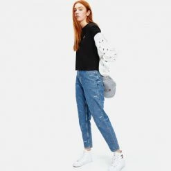 Εκπτωση ❤️ T-shirts | Μπλούζα κοντό μανίκι Tommy 👖 Jeans Badge Γυναικεία Μπλούζα BLACK ❤️ -Φτηνός Tommy-jeans Κατάστημα tommy jeans badge tee 6