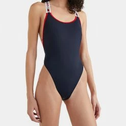 Καλύτερες κριτικές για ✔️ Γυναικεία Μαγιό Tommy 👖 Jeans Brazilian Low Back One-Piece Γυναικείο Ολόσωμο Μαγιό DESERT SKY 🥰