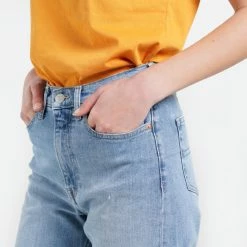 Best Pirce 👏 Tommy 👖 Jeans Harper Straight Γυναικείο Jean Παντελόνι Denim Light 😍 -Φτηνός Tommy-jeans Κατάστημα tommy jeans harper hr strght ankl ce610 4