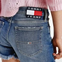 Ολοκαίνουργιο 👍 Τζιν Σορτς/Βερμούδες Tommy 👖 Jeans Hotpant Γυναικείο Σορτς Ames Mb Com 😉 -Φτηνός Tommy-jeans Κατάστημα tommy jeans hotpant denim short ambc 2