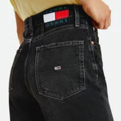 Προώθηση 😉 Tommy 👖 Jeans Mom Fit Γυναικείο Τζιν Denim Black 🥰 -Φτηνός Tommy-jeans Κατάστημα tommy jeans mom jean uhr tprd ce771 2