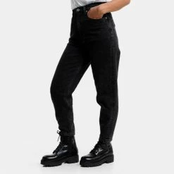Νέος 👏 Chinos Tommy 👖 Jeans Mom Ultra Tapered Γυναικείο Τζιν Παντελόνι Denim Black ⌛