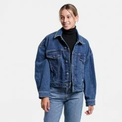 Προώθηση 🎁 Denim Jackets Tommy 👖 Jeans Γυναικείο Τζιν Μπουφάν Denim Medium 💯 -Φτηνός Tommy-jeans Κατάστημα tommy jeans over wide sleeve trkr jkt cf8031 2