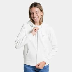 Ολοκαίνουργιο 🔔 Ζακέτες Tommy 👖 Jeans Regular Γυναικεία Ζακέτα ECRU 🔔