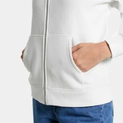 Ολοκαίνουργιο 🔔 Ζακέτες Tommy 👖 Jeans Regular Γυναικεία Ζακέτα ECRU 🔔 -Φτηνός Tommy-jeans Κατάστημα tommy jeans regular hoodie zip through 4