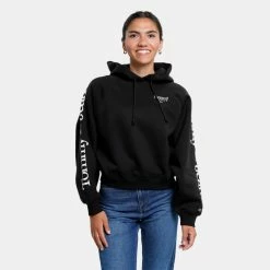 Το φθηνότερο 👍 Μπλούζα Με Κουκούλα Tommy 👖 Jeans Rlxd Lower Case 2 Γυναικεία Μπλούζα με Κουκούλα Black 🎉