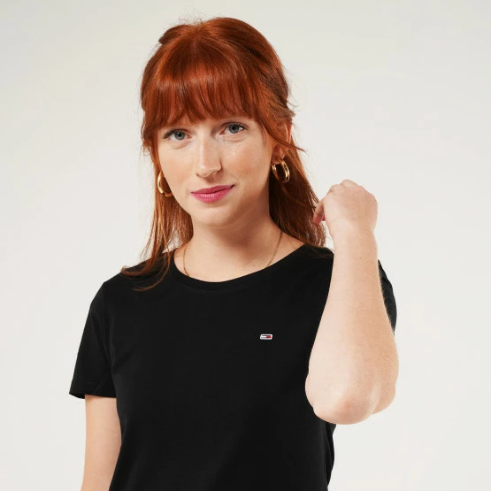 Εκπτωση ⌛ T-shirts | Μπλούζα κοντό μανίκι Tommy 👖 Jeans Soft Jersey Γυναικεία Μπλούζα BLACK 🥰 5 Εκπτωση ⌛ T-shirts | Μπλούζα κοντό μανίκι Tommy 👖 Jeans Soft Jersey Γυναικεία Μπλούζα BLACK 🥰 - Image 3