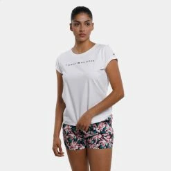 Ολοκαίνουργιο 😉 Γυναικείες Πιτζάμες Tommy 👖 Jeans Γυναικείο Σετ Πιτζάμες White / Tropical Floral 🧨