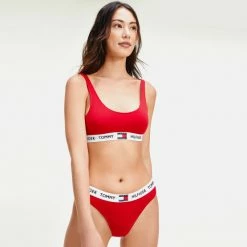 Ολοκαίνουργιο 🌟 Εσώρουχα Tommy 👖 Jeans 👩 Women’S Logo Thong TANGO RED 🥰 -Φτηνός Tommy-jeans Κατάστημα tommy jeans thong 16