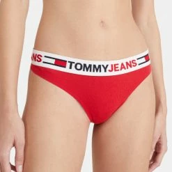 Το φθηνότερο 🥰 Εσώρουχα Tommy 👖 Jeans Logo Waistband Γυναικείο Εσώρουχο Primary Red 😀