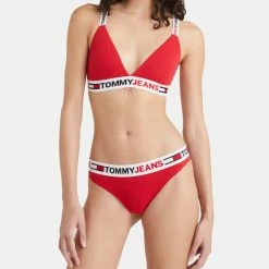 Το φθηνότερο 🥰 Εσώρουχα Tommy 👖 Jeans Logo Waistband Γυναικείο Εσώρουχο Primary Red 😀 -Φτηνός Tommy-jeans Κατάστημα tommy jeans thong 4