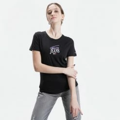 Η καλύτερη συμφωνία 👍 T-shirts | Μπλούζα κοντό μανίκι Tommy 👖 Jeans 2-Pack Skinny Essentials Logo Γυναικείο T-shirt WHITE/BLACK 😉 -Φτηνός Tommy-jeans Κατάστημα tommy jeans tjw 2pack skinny ess logo 1 ss 3