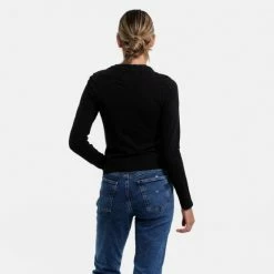 Τοπ 10 🌟 Μπλούζα Μακρύ Μανίκι Tommy 👖 Jeans Tjw Baby Essential Γυναικεία Μακρυμάνικη Μπλούζα BLACK 🔥 -Φτηνός Tommy-jeans Κατάστημα tommy jeans tjw baby essential logo 2 ls 1