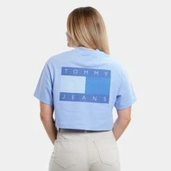 Καλύτερη πώληση 🤩 T-shirts | Μπλούζα κοντό μανίκι Tommy 👖 Jeans Best Graphic Γυναικείο T-Shirt Moderate Blue 💯 -Φτηνός Tommy-jeans Κατάστημα tommy jeans tjw best graphic tee 1