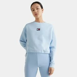 Εξοδος 🧨 Φούτερ Tommy 👖 Jeans Γυναικεία Μπλούζα Φούτερ Chambray Sky 😍