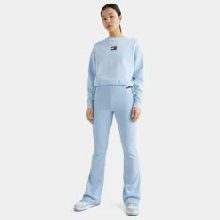 Εξοδος 🧨 Φούτερ Tommy 👖 Jeans Γυναικεία Μπλούζα Φούτερ Chambray Sky 😍 -Φτηνός Tommy-jeans Κατάστημα tommy jeans tjw bxy crop badge drawstr crew 3