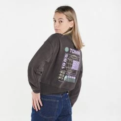 ΧΟΝΔΡΙΚΟ ΕΜΠΟΡΙΟ 🎉 Φούτερ Tommy 👖 Jeans Boxy Unitees3 Turtle Γυναικεία Μπλούζα Μακρύ Μανίκι Black 😉 -Φτηνός Tommy-jeans Κατάστημα tommy jeans tjw bxy unitees3 turtle neck 4