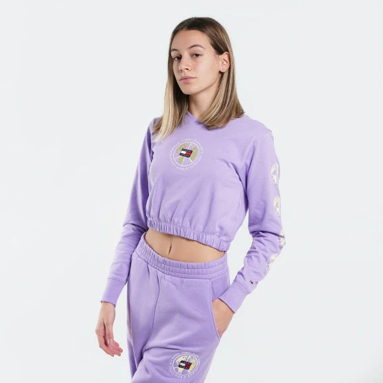 ΧΟΝΔΡΙΚΟ ΕΜΠΟΡΙΟ 🌟 Φούτερ Tommy 👖 Jeans Crop Elastic Unitees Γυναικείο Cropped Φούτερ VIOLET VIOLA 🥰 5 ΧΟΝΔΡΙΚΟ ΕΜΠΟΡΙΟ 🌟 Φούτερ Tommy 👖 Jeans Crop Elastic Unitees Γυναικείο Cropped Φούτερ VIOLET VIOLA 🥰 - Image 3