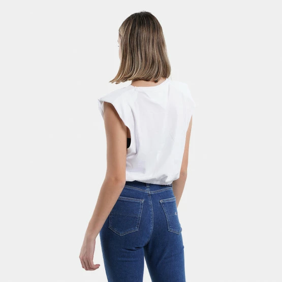 Εκπτωση 👍 Αμάνικα T-shirts Tommy 👖 Jeans Badge Γυναικείο Crop Top WHITE 😀 4 Εκπτωση 👍 Αμάνικα T-shirts Tommy 👖 Jeans Badge Γυναικείο Crop Top WHITE 😀 - Image 2