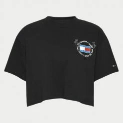 Εξοδος ⌛ T-shirts | Μπλούζα κοντό μανίκι Tommy 👖 Jeans Γυναικείο T-Shirt Black 👏