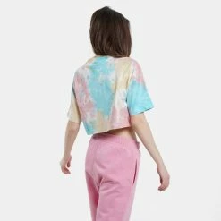 Νέος 🔔 T-shirts | Μπλούζα κοντό μανίκι Tommy 👖 Jeans Oversized College 1 Γυναικείο Cropped T-shirt Tie Dye Multi 🥰 -Φτηνός Tommy-jeans Κατάστημα tommy jeans tjw ovrszd crop tiedye college 1 1