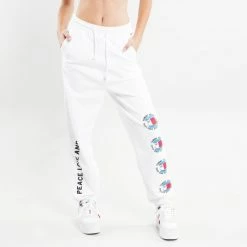 Flash Sale ✔️ Φόρμες Tommy 👖 Jeans Peace Smiley Γυναικεία Φόρμα WHITE 😍