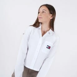 Εκπτωση 🎉 Πουκάμισα Tommy 👖 Jeans Regular Heritage Badge Γυναικείο Πουκάμισο White ⌛ 8 Εκπτωση 🎉 Πουκάμισα Tommy 👖 Jeans Regular Heritage Badge Γυναικείο Πουκάμισο White ⌛ -Φτηνός Tommy-jeans Κατάστημα tommy jeans tjw regular heritage badge shirt 5