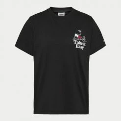 Best Pirce ❤️ T-shirts | Μπλούζα κοντό μανίκι Tommy 👖 Jeans Relaxed Fit Philosotees Γυναικείο T-shirt Black 🥰