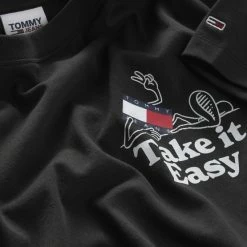 Best Pirce ❤️ T-shirts | Μπλούζα κοντό μανίκι Tommy 👖 Jeans Relaxed Fit Philosotees Γυναικείο T-shirt Black 🥰 -Φτηνός Tommy-jeans Κατάστημα tommy jeans tjw rlxd philosotees 1 ss 7