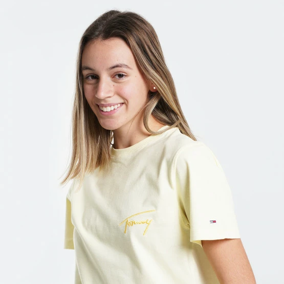 Τοπ 10 ✔️ T-shirts | Μπλούζα κοντό μανίκι Tommy 👖 Jeans Relaxed Tommy Signature Γυναικείο T-shirt Mimosa Yellow 💯 5 Τοπ 10 ✔️ T-shirts | Μπλούζα κοντό μανίκι Tommy 👖 Jeans Relaxed Tommy Signature Γυναικείο T-shirt Mimosa Yellow 💯 - Image 3