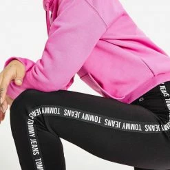 ΧΟΝΔΡΙΚΟ ΕΜΠΟΡΙΟ ✔️ Κολάν Tommy 👖 Jeans Γυναικείο Παντελόνι Φόρμας BLACK 🎉 -Φτηνός Tommy-jeans Κατάστημα tommy jeans tjw skinny tape leggings 2