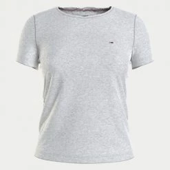 Η καλύτερη συμφωνία 😍 T-shirts | Μπλούζα κοντό μανίκι Tommy 👖 Jeans Γυναικείo T-Shirt Silver Grey Htr 😉