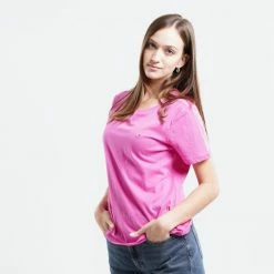 Η καλύτερη συμφωνία 🔥 T-shirts | Μπλούζα κοντό μανίκι Tommy 👖 Jeans Γυναικείo T-Shirt Vivid Fuchsia 🥰 -Φτηνός Tommy-jeans Κατάστημα tommy jeans tjw soft jersey tee 6