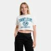 Προώθηση ⭐ T-shirts | Μπλούζα κοντό μανίκι Tommy 👖 Jeans Super Crop College Γυναικείο T-Shirt ECRU ✔️ -Φτηνός Tommy-jeans Κατάστημα tommy jeans tjw super crop college logo ss