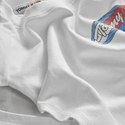 Το φθηνότερο 😉 Φορέματα | Φούστες Tommy 👖 Jeans Surf Globe Γυναικείο Φόρεμα White 🌟 -Φτηνός Tommy-jeans Κατάστημα tommy jeans tjw surf globe tee dress 2