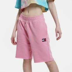 Εξοδος ⌛ Σορτς | Βερμούδες Tommy 👖 Jeans Badge Relaxed Γυναικείο Σορτς Fresh Pink ❤️ -Φτηνός Tommy-jeans Κατάστημα tommy jeans tjw tommy badge bb sweatshort 3