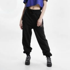 Συμφωνίες 🎉 Φόρμες Tommy 👖 Jeans Signature Logo Γυναικείο Παντελόνι Φόρμας Black 😀