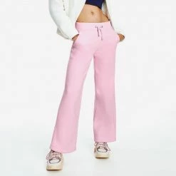Το φθηνότερο 🎉 Φόρμες Tommy 👖 Jeans Wide Leg Γυναικεία Φόρμα ROMANTIC PINK ⌛