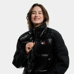 Φτηνός 🔥 Μπουφάν Tommy 👖 Jeans Tonal Badge Puffer BLACK 🌟 -Φτηνός Tommy-jeans Κατάστημα tommy jeans tonal badge puffer 3