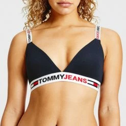Προϋπολογισμός ⭐ Εσώρουχα Tommy 👖 Jeans Unlined Triangle Γυναικείο Σουτιέν DESERT SKY 🌟