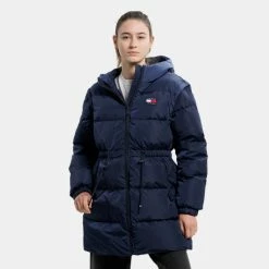 Εκπτωση 👍 Αμάνικα Μπουφάν Tommy 👖 Jeans Vest Down 2 σε 1 Γυναικείο Μπουφάν και Αμάνικο Μπουφάν TWILIGHT NAVY 🤩