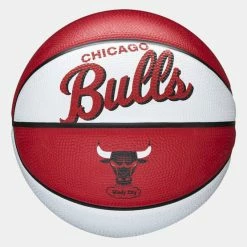 Εξοδος 🔥 Μπάλες Wilson Nba Team Retro Bskt Mini Chi Bulls White/red 🌟