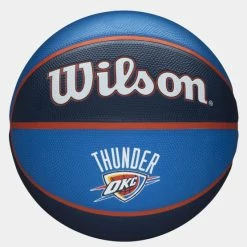 Ολοκαίνουργιο ✔️ Μπάλες Wilson ΝΒΑ Team Tribute Oklahoma City Thunder Μπάλα Μπάσκετ No7 ΜΠΟΡΝΤΩ 🥰