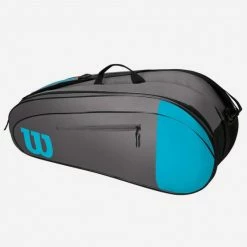 Προώθηση 🌟 Τσάντες Γυμναστηρίου Wilson Team 6Pack Τσάντα Τένις BLUE/GRAY 😀
